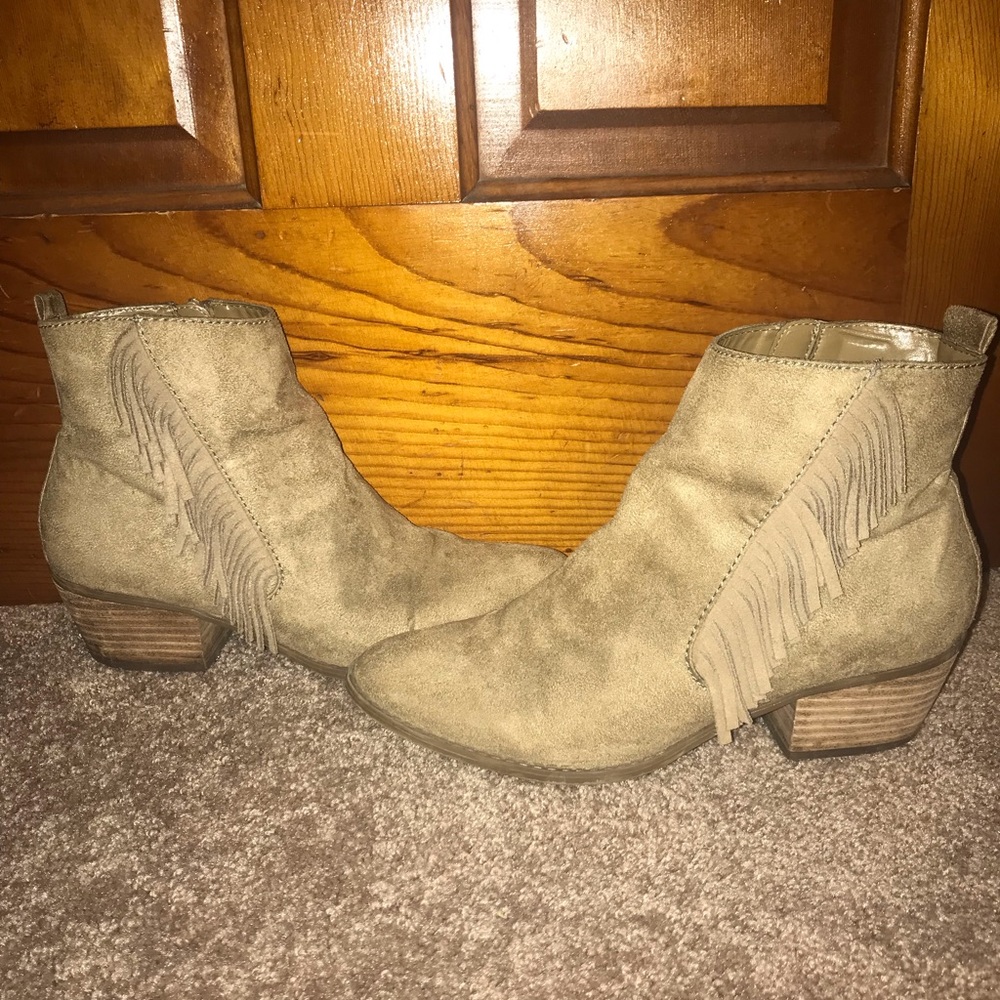 Tan booties